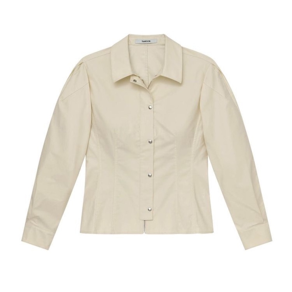 Thakoon fitted puff sleeve shirt jacket. 2